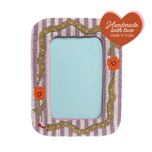 Beaded Photo Frame -  Snake 