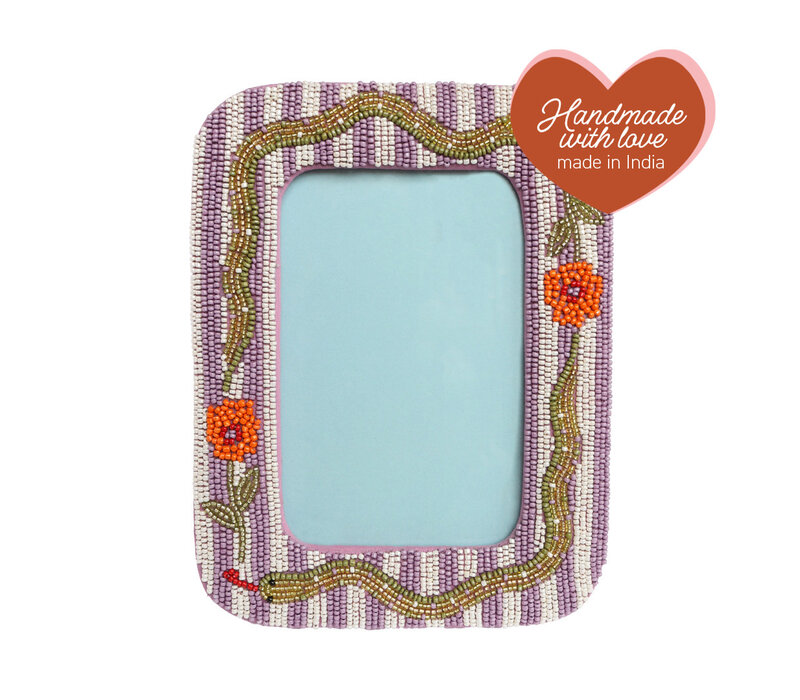 Beaded Photo Frame -  Snake