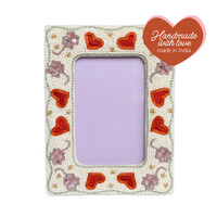 Beaded Photo Frame -  Hearts