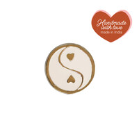 Doorknob Brass YinYang White