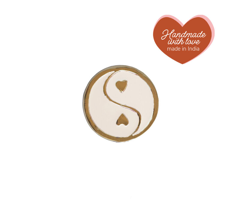 Doorknob Brass YinYang White