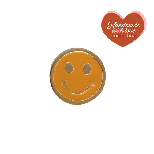 Doorknob Brass Smiley Orange 