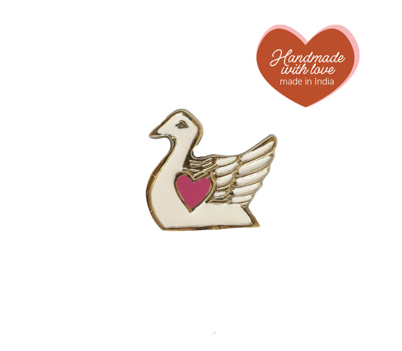 Doorknob Brass Swan