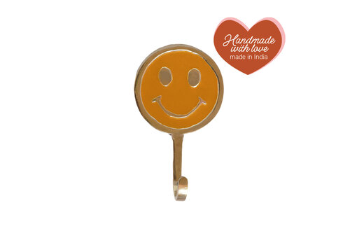 All the Luck in the World Haak Messing Smiley Oranje