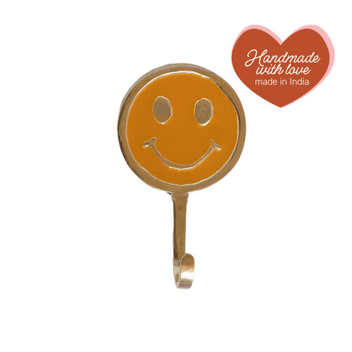 Hook Brass Smiley Orange 