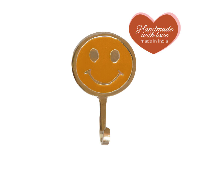 Hook Brass Smiley Orange