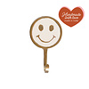 All the Luck in the World Hook Brass Smiley White All the Luck in the World Hook Brass Smiley White