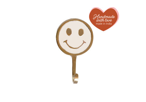 All the Luck in the World Haak Messing Smiley Wit