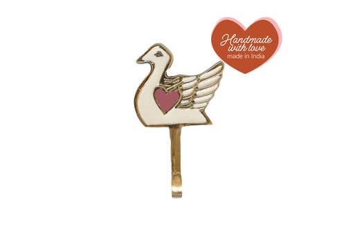 All the Luck in the World Hook Brass Swan