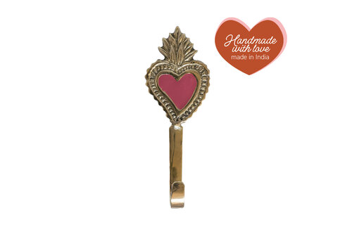 All the Luck in the World Hook Brass Heart Fire