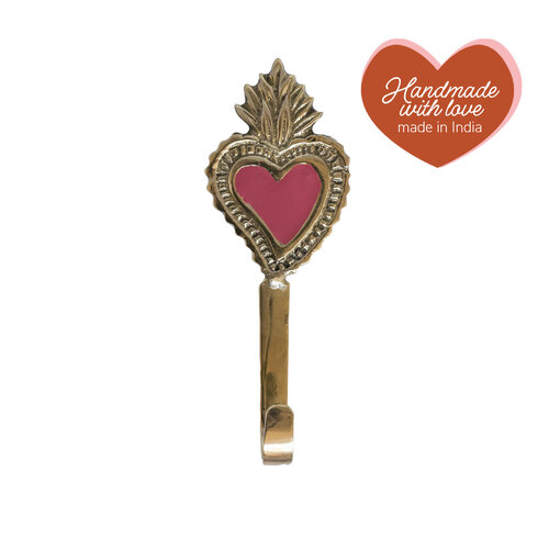 Hook Brass Heart Fire 