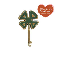 Hook Brass Lucky Clover