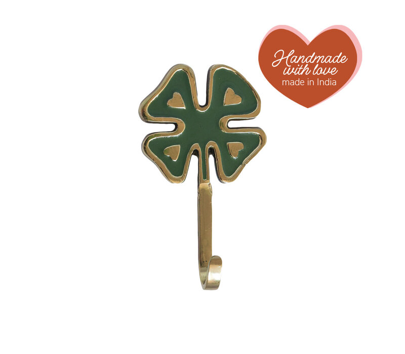Hook Brass Lucky Clover