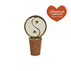 All the Luck in the World Bottle Stopper Messing Yinyang White