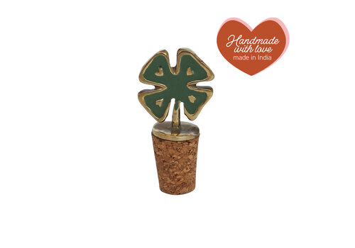 All the Luck in the World Bottle Stopper Messing Lucky Clover