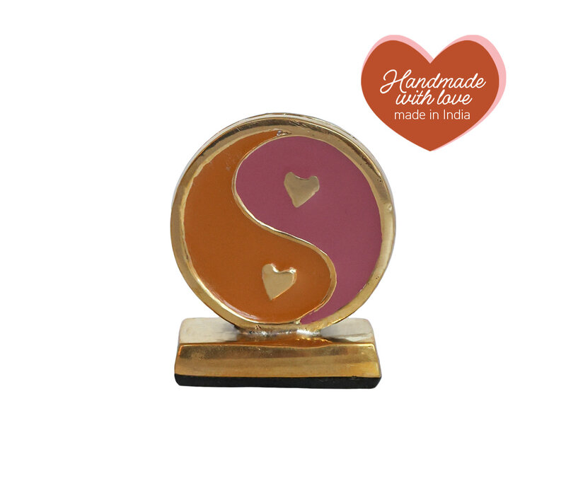 Cardholder Brass Yinyang Orange Lilac