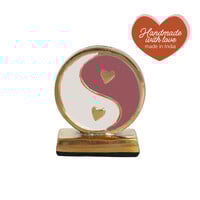 Cardholder Brass Yinyang Pink White