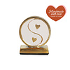 All the Luck in the World Cardholder Brass Yinyang White