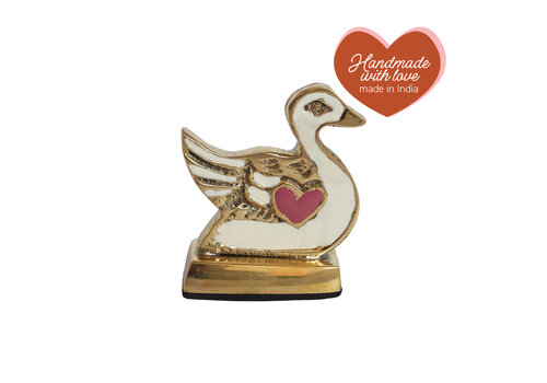 All the Luck in the World Cardholder Brass Swan