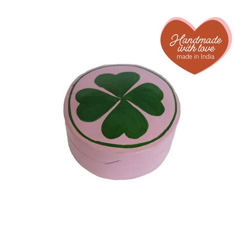 Medium Round Lucky Clover Box 