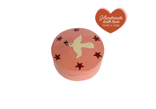 All the Luck in the World Medium Doosje Roze met Witte Duif