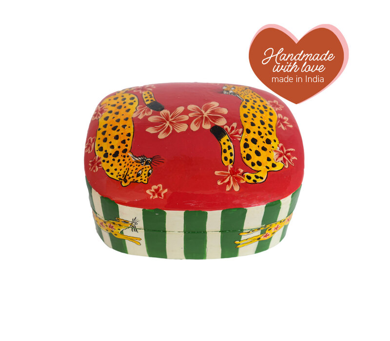 Large Rectangular Leopard Box