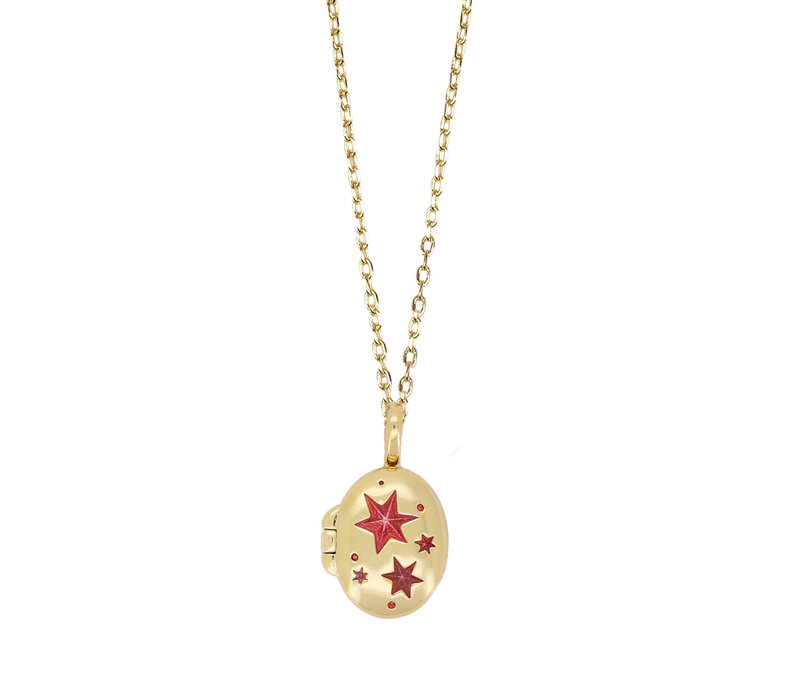 Medaillon Ketting Small - Sterren
