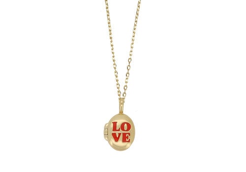 All the Luck in the World Medaillon Ketting Small - Love