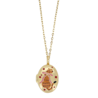 Medaillon Ketting Medium - Luipaard