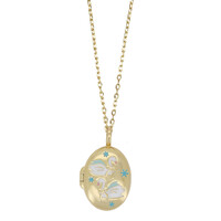 Medaillon Ketting Medium - Zwanen