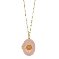 Medaillon Ketting Medium - Zon