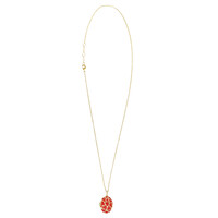 Medaillon Ketting Medium - Rode Hartjes