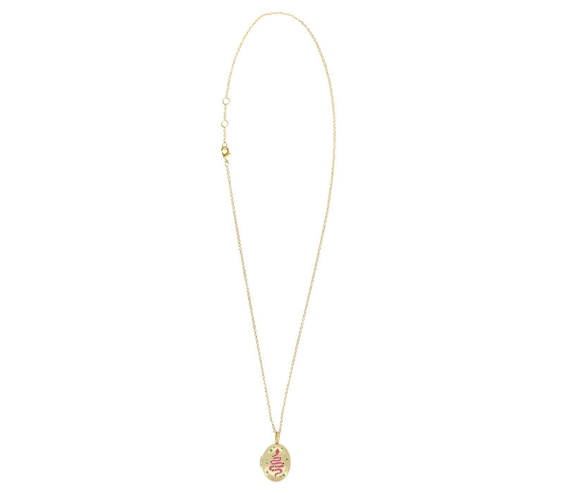 Medaillon Ketting Medium - Slang