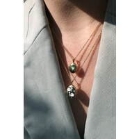 Medaillon Ketting Small - Groen Hart