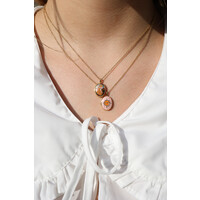 Medaillon Ketting Medium - Luipaard