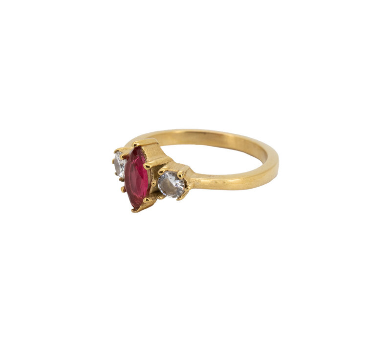 Ring Marquise Stone - Pink