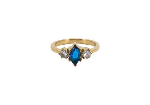 All the Luck in the World Ring Marquise Stone - Blue
