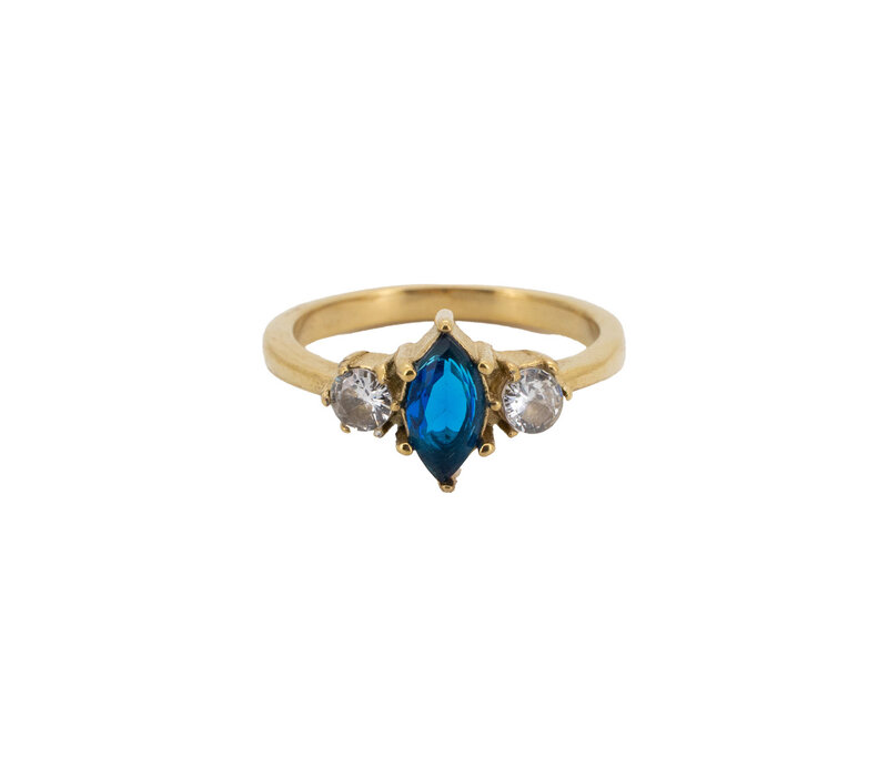 Ring Marquise Stone - Blue