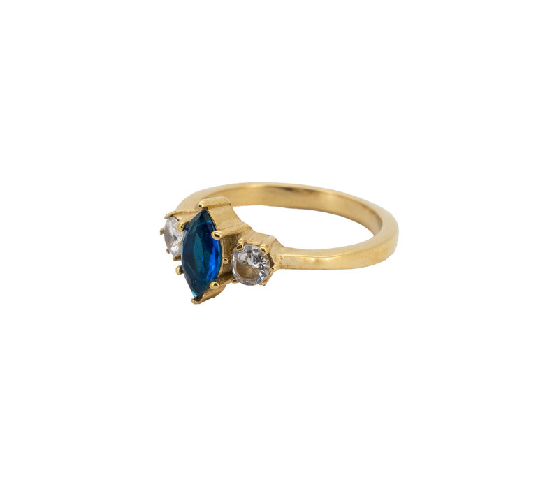 Ring Marquise Stone - Blue