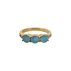 Ring 3 Small Stones - Aqua