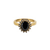 All the Luck in the World Ring Sun Halo with Zirconia Diamond - Black