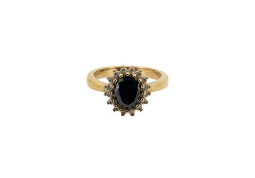 All the Luck in the World Ring Zon Halo met Zirconia Diamant - Zwart