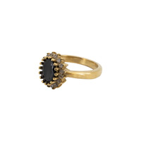 Ring Sun Halo with Diamond - Black