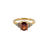 Ring Small Oval Stone - Red