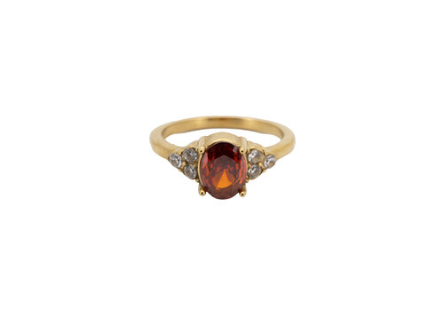 All the Luck in the World Ring Klein Oval Steen - Rood