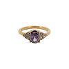 All the Luck in the World Ring Small Oval Stone - Purple
