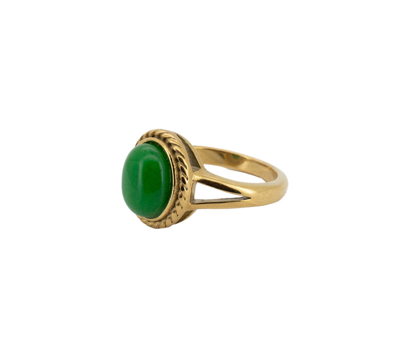 Ring Opal Halo - Green