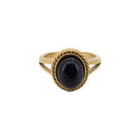 Ring Opal Halo - Black