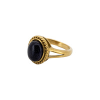 Ring Opal Halo - Black