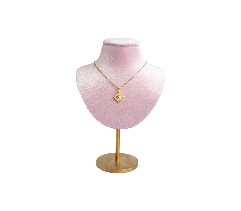 Pastel Roze Velvet ketting Display